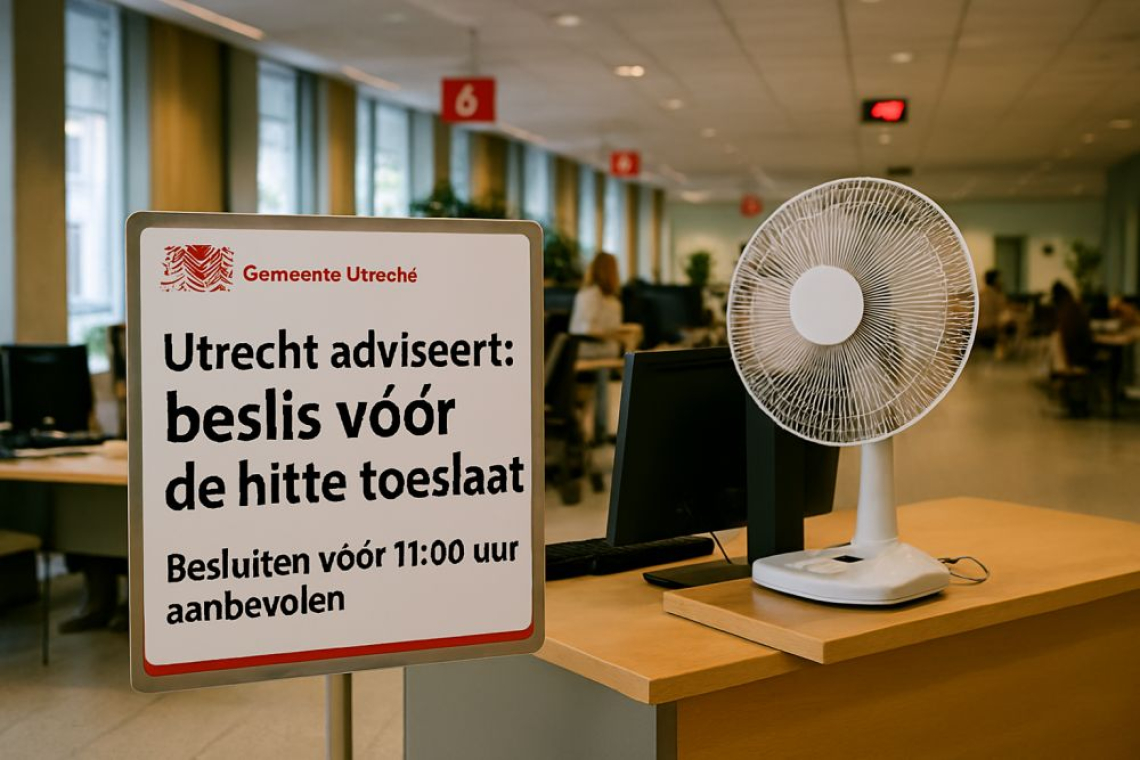Inwoners van Utrecht maken keuzes in een schaduwrijke besluittent op het Janskerkhof
